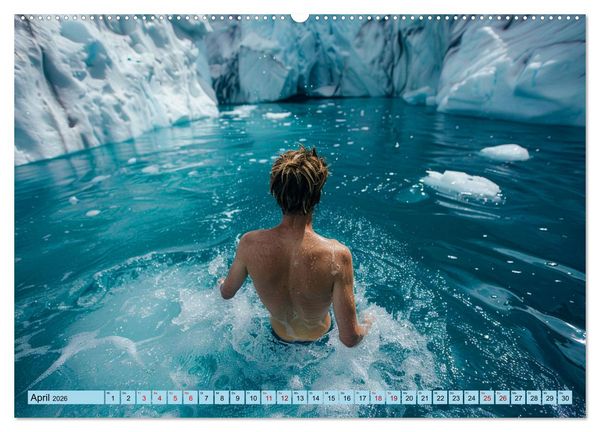 Produktbild: Eisbaden (Wandkalender 2026 DIN A2 quer), CALVENDO Monatskalender