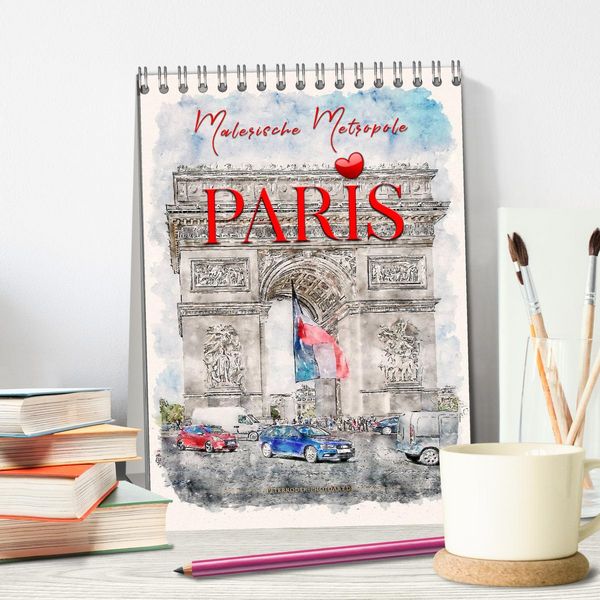 Produktbild: Paris - malerische Metropole (Tischkalender 2026 DIN A5 hoch), CALVENDO Monatskalender