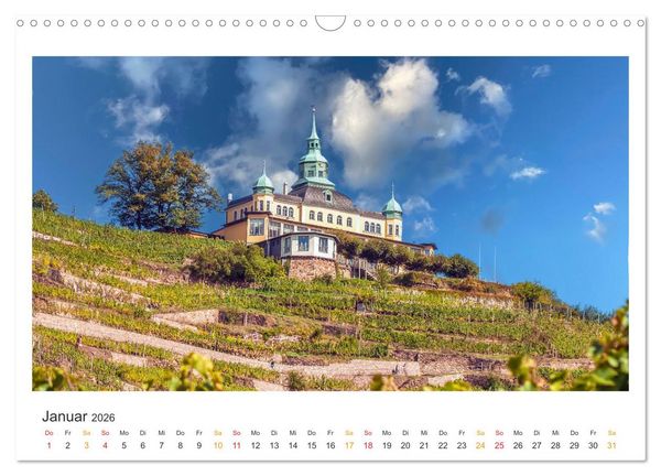 Produktbild: Sachsen - Land zwischen Elbe und Erzgebirge (Wandkalender 2026 DIN A3 quer), CALVENDO Monatskalender