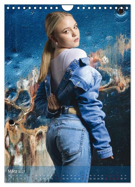 Produktbild: Hailie - Blond in Jeans (Wandkalender 2027 DIN A4 hoch), CALVENDO Monatskalender