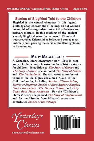 Produktbild: Stories of Siegfried Told to the Children (Yesterday's Classics)