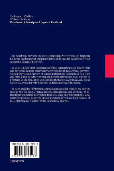 Produktbild: Handbook of Descriptive Linguistic Fieldwork