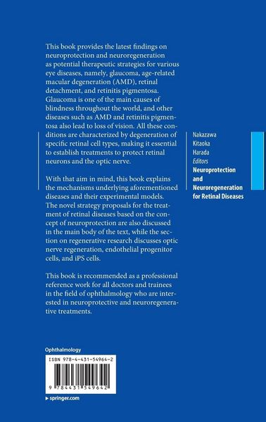 Produktbild: Neuroprotection and Neuroregeneration for Retinal Diseases