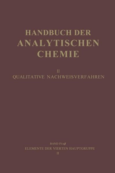 Produktbild: Elemente der Vierten Hauptgruppe II