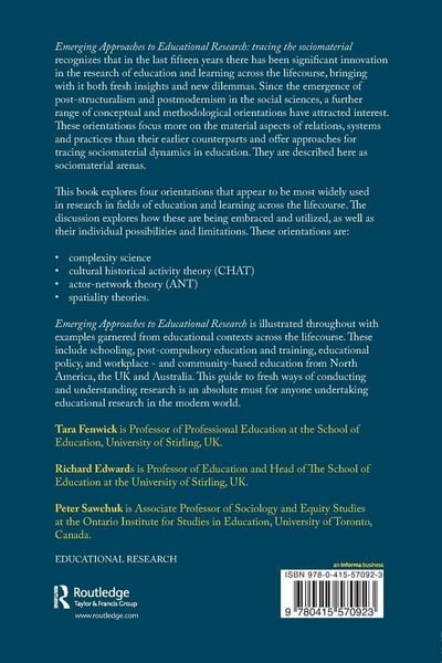 Produktbild: Emerging Approaches to Educational Research