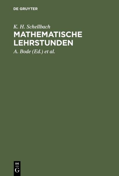 Produktbild: Mathematische Lehrstunden