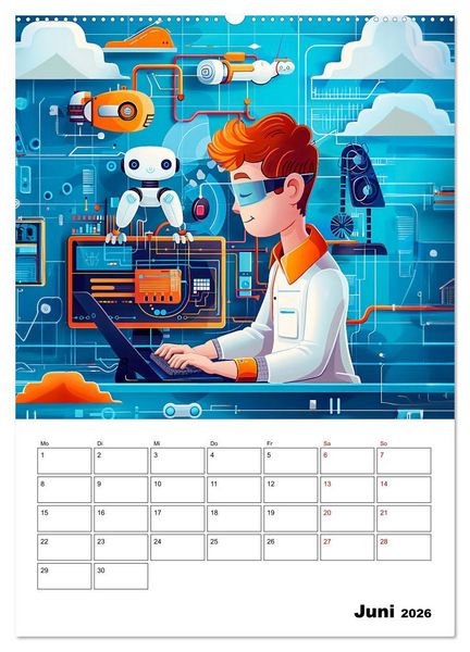 Produktbild: Traumjobs von Morgen - Der Zukunfts-Planer f&uuml;r gro&szlig;e Tr&auml;ume (Wandkalender 2026 DIN A2 hoch), CALVENDO Monatskalender