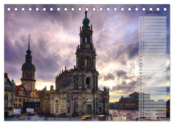 Produktbild: Dresden 2026 / Geburtstagskalender (Tischkalender 2026 DIN A5 quer), CALVENDO Monatskalender
