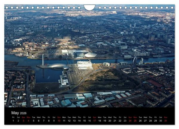 Produktbild: Glasgow from the Air (Wall Calendar 2026 DIN A4 landscape), CALVENDO 12 Month Wall Calendar