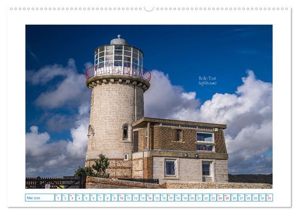 Produktbild: Leuchtt&uuml;rme entlang der britischen K&uuml;ste (Wandkalender 2026 DIN A2 quer), CALVENDO Monatskalender