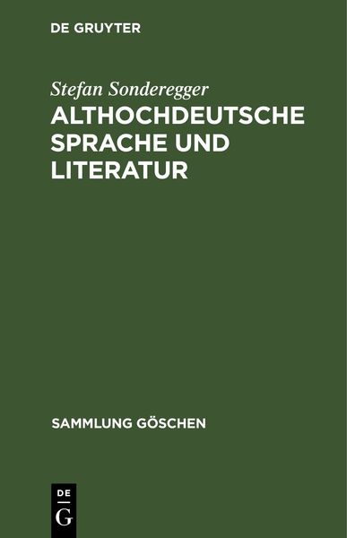 Produktbild: Althochdeutsche Sprache und Literatur