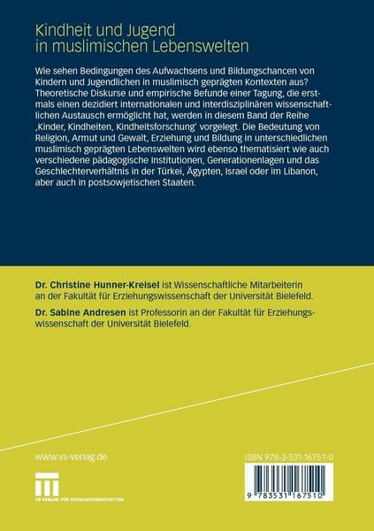 Produktbild: Kindheit und Jugend in muslimischen Lebenswelten