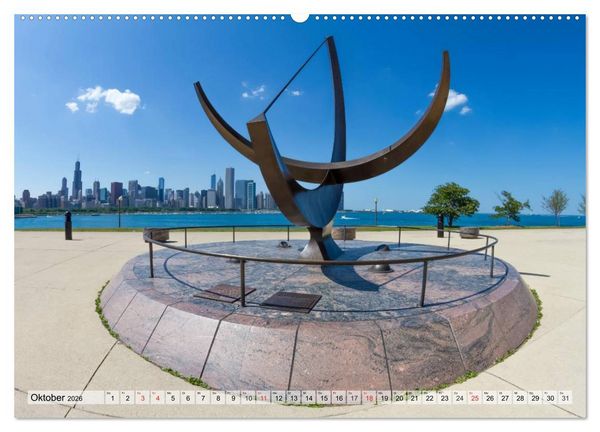 Produktbild: CHICAGO Stadtzentrum (hochwertiger Premium Wandkalender 2026 DIN A2 quer), Kunstdruck in Hochglanz