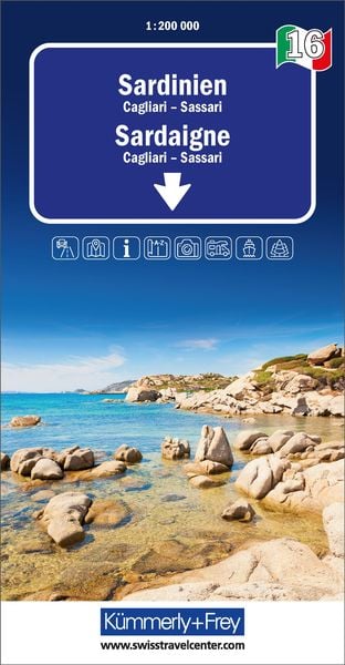 Kümmerly+Frey Regional-Strassenkarte 16 Sardinien 1:200.000, Sonstige von , Kümmerly+Frey, 9783259300039