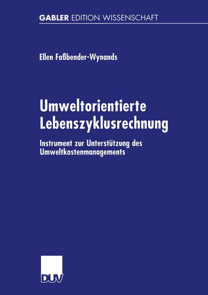 Produktbild: Umweltorientierte Lebenszyklusrechnung