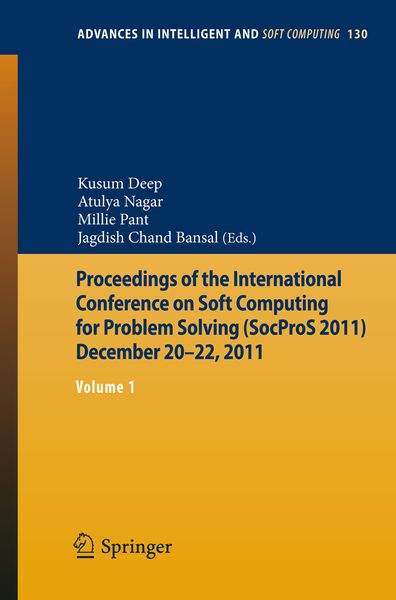 Produktbild: Proceedings of the International Conference on Soft Computing for Problem Solving (SocProS 2011) December 20-22, 2011
