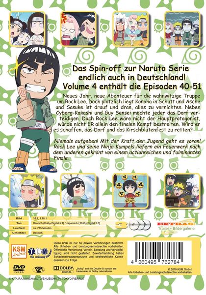 Produktbild: Naruto Spin-Off! Rock Lee und seine Ninja Kumpels - Volume 4: Episode 40-51 [3 DVDs]