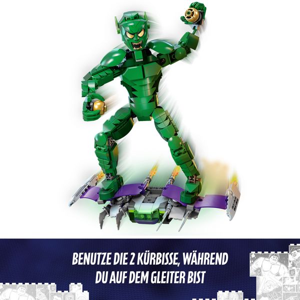 Produktbild: LEGO Marvel 76284 Green Goblin Baufigur, bewegliche Superschurken-Figur
