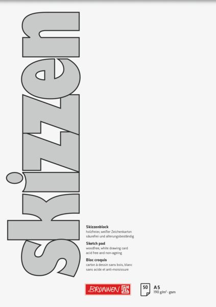 Produktbild: Brunnen Skizzenblock A5 190g 50Bl