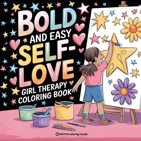 Produktbild: Bold and Easy Self-Love Girl Therapy Coloring Book