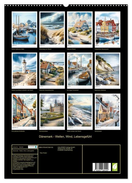 Produktbild: D&auml;nemark - Wellen, Wind, Lebensgef&uuml;hl (hochwertiger Premium Wandkalender 2026 DIN A2 hoch), Kunstdruck in Hochglanz