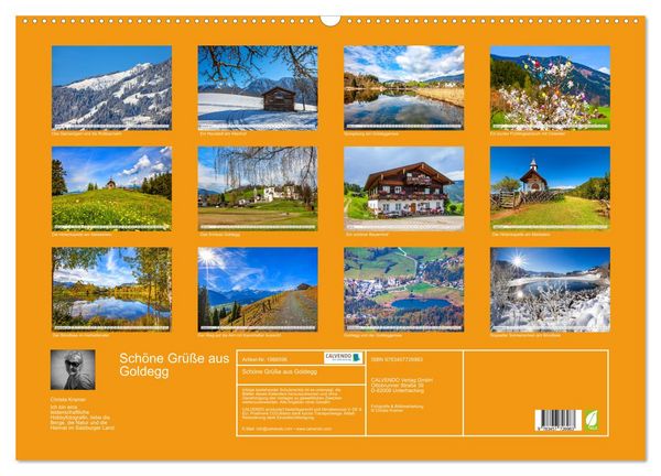 Produktbild: Sch&ouml;ne Gr&uuml;&szlig;e aus Goldegg (Wandkalender 2026 DIN A2 quer), CALVENDO Monatskalender