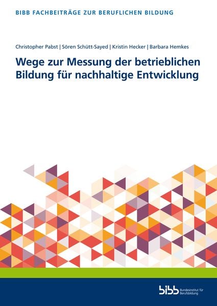 Produktbild: Wege zur Messung der betrieblichen Bildung f&uuml;r nachhaltige Entwicklung