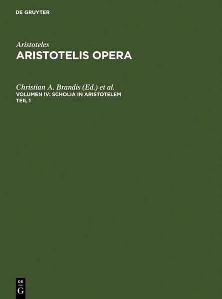 Produktbild: Scholia in Aristotelem