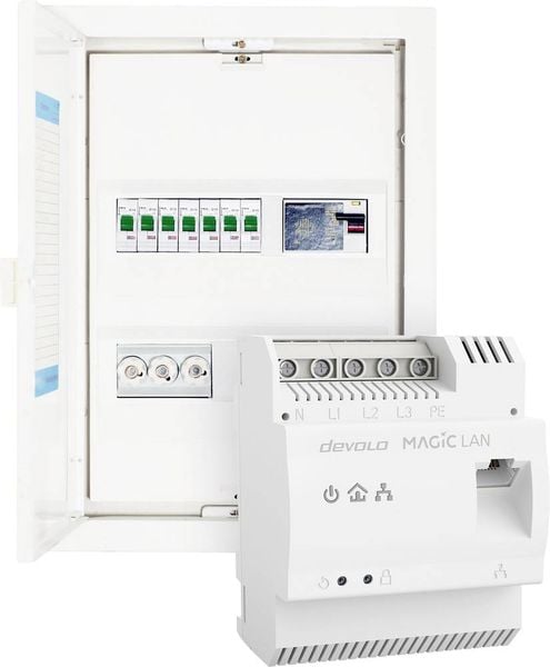 Produktbild: Devolo Magic 2 LAN Powerline DINrail Adapter 8528 EU Powerline 2400MBit/s