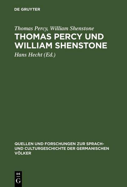 Produktbild: Thomas Percy und William Shenstone