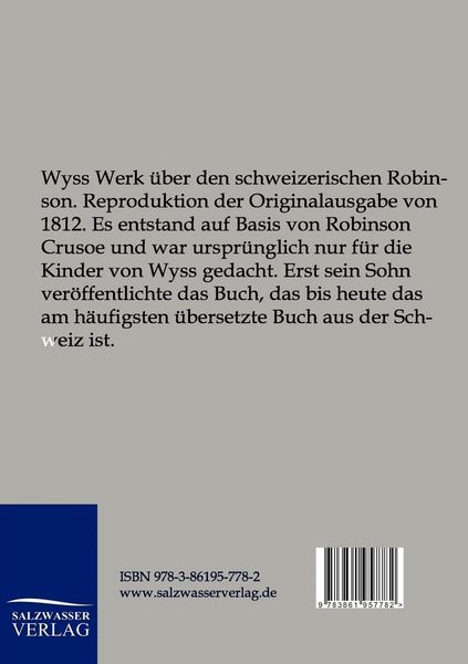 Produktbild: Der schweizerische Robinson