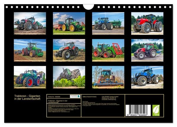 Produktbild: Traktoren - Giganten in der Landwirtschaft (Wandkalender 2026 DIN A4 quer), CALVENDO Monatskalender