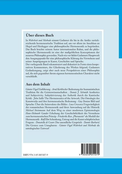 Produktbild: Hans-Georg Gadamer: Wahrheit und Methode