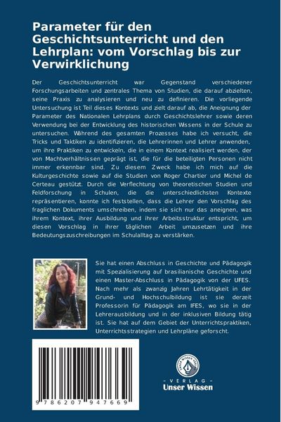 Produktbild: Parameter f&uuml;r den Geschichtsunterricht und den Lehrplan: vom Vorschlag bis zur Verwirklichung