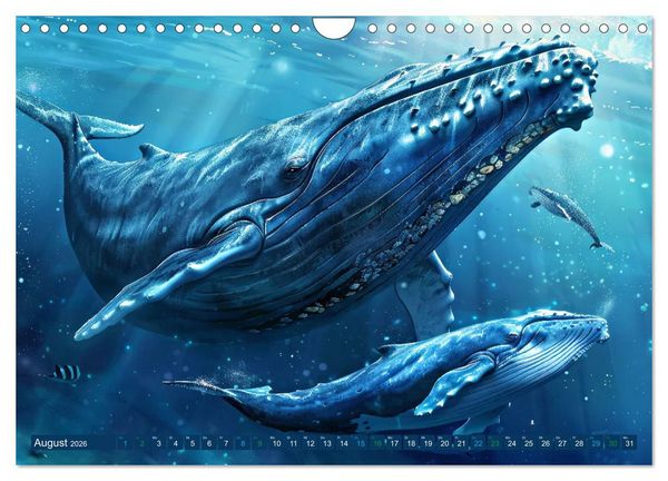 Produktbild: Tierkinder der Meere - entdecke ihre Welt (Wandkalender 2026 DIN A4 quer), CALVENDO Monatskalender