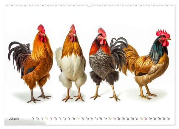Produktbild: H&uuml;hner Alarm (Wandkalender 2026 DIN A2 quer), CALVENDO Monatskalender