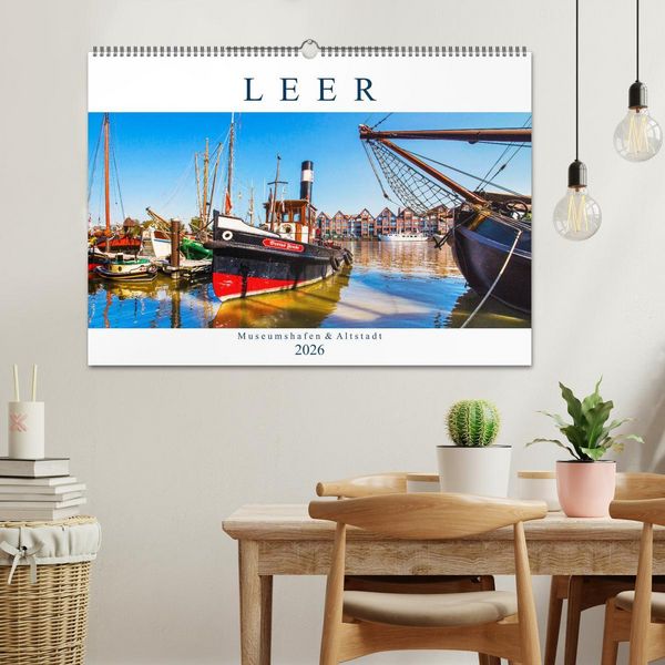 Produktbild: LEER Museumshafen und Altstadt (Wandkalender 2026 DIN A2 quer), CALVENDO Monatskalender