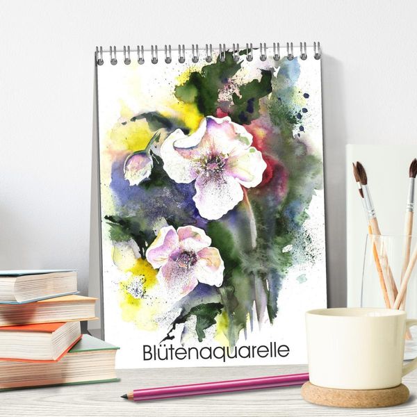 Produktbild: Bl&uuml;tenaquarelle (Tischkalender 2026 DIN A5 hoch), CALVENDO Monatskalender