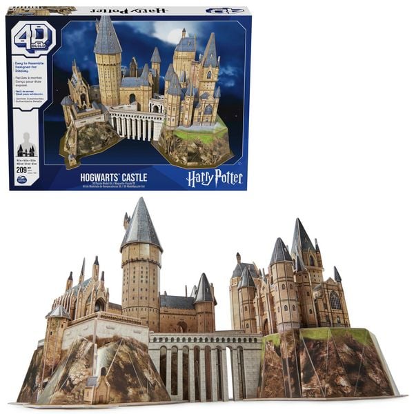 Produktbild: 4D Build - Harry Potter, Hogwarts Castle, 3D-Puzzle des magischen Harry Potter-Schlosses aus hochwertigem Karton, 209 Teile, ab 12 Jahren