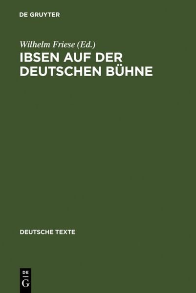 Produktbild: Ibsen auf der deutschen B&uuml;hne