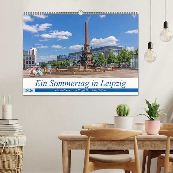 Produktbild: Ein Sommertag in Leipzig (Wandkalender 2026 DIN A2 quer), CALVENDO Monatskalender