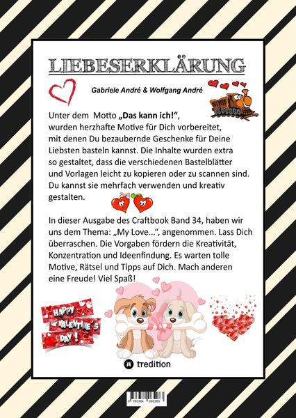 Produktbild: Craftbook - Valentinstag - Herzen - Liebe Motive - Lovebox - R&auml;tsel - Amor - &Uuml;berraschung - Bastelideen - Tierliebe