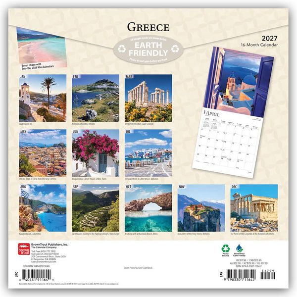 Produktbild: Greece &ndash; Griechenland 2027 &ndash; 16-Monatskalender