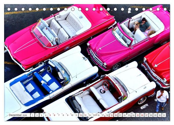 Produktbild: Vogel-Perspektive - Oldtimer in Havanna (Tischkalender 2026 DIN A5 quer), CALVENDO Monatskalender