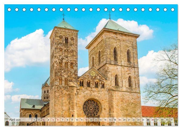 Produktbild: Historisches Osnabr&uuml;ck - Niedersachsen (Tischkalender 2026 DIN A5 quer), CALVENDO Monatskalender