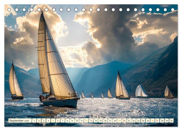 Produktbild: Segeln - sch&ouml;ne Momente (Tischkalender 2026 DIN A5 quer), CALVENDO Monatskalender