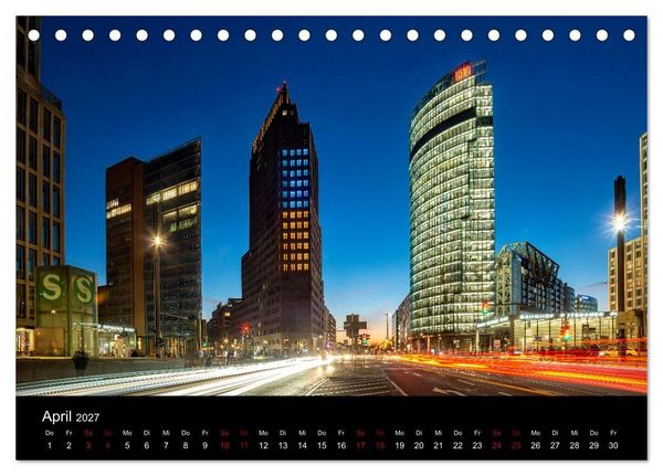 Produktbild: Eine Reise durch Berlin bei Nacht (Tischkalender 2027 DIN A5 quer), CALVENDO Monatskalender