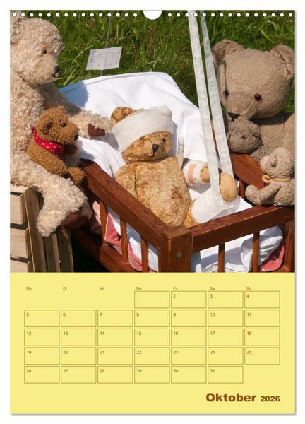 Produktbild: B&auml;renstarker Planer f&uuml;r das Jahr &ndash; Teddys (Wandkalender 2026 DIN A3 hoch), CALVENDO Monatskalender