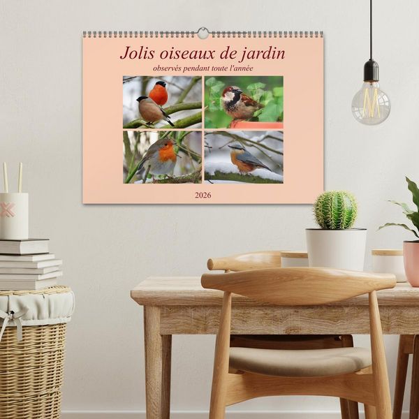Produktbild: Jolis oiseaux de jardin (Calendrier mural 2026 DIN A3 vertical), CALVENDO calendrier mensuel