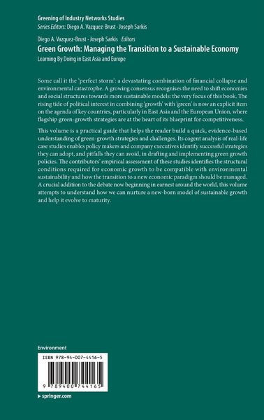 Produktbild: Green Growth: Managing the Transition to a Sustainable Economy
